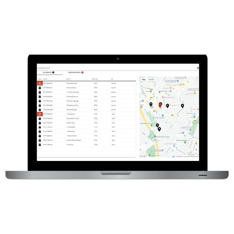 INFRABIRD™web portal: the intelligent keyless access and internet of things (IoT) supervision system