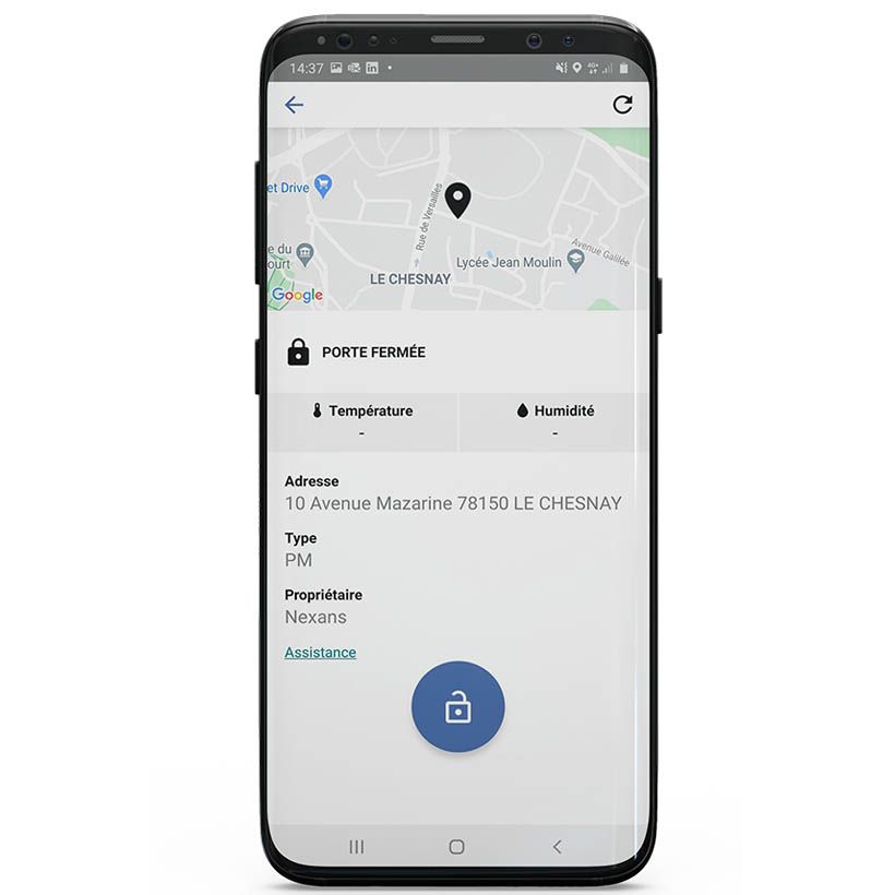 INFRABIRD™ mobile application: solution to secure FTTH street cabinets and fiber optic connection