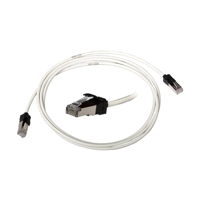 Cordon LANmark-6A Slimflex S/FTP Cat 6A RJ45 LSZH Blanc 4m