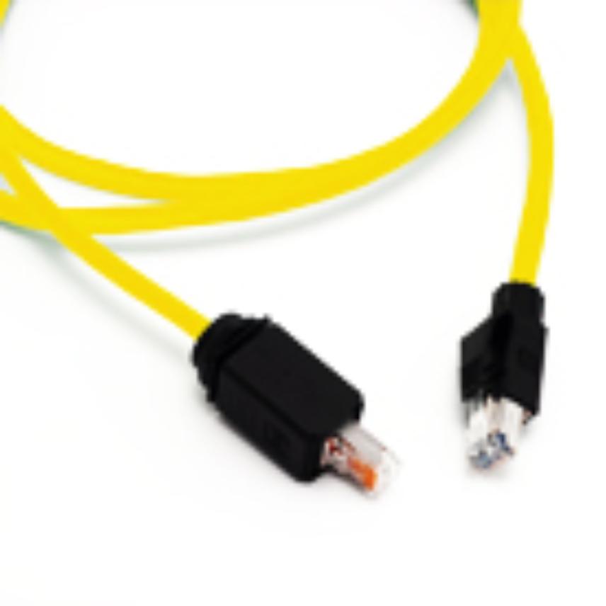 LANmark Industry patch cord RJ45-IP65 RJ45-IP65 Category 6A screened PVC 2m Yellow