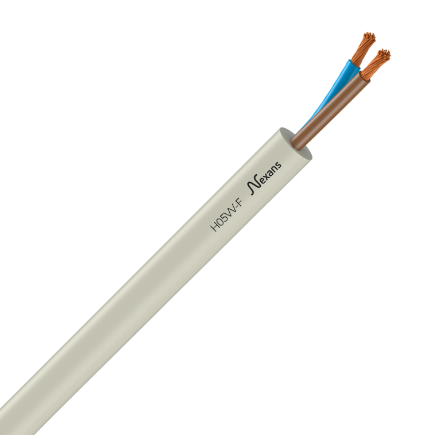 Nexans H05VV-F 2x0.75 BLANC  C100m