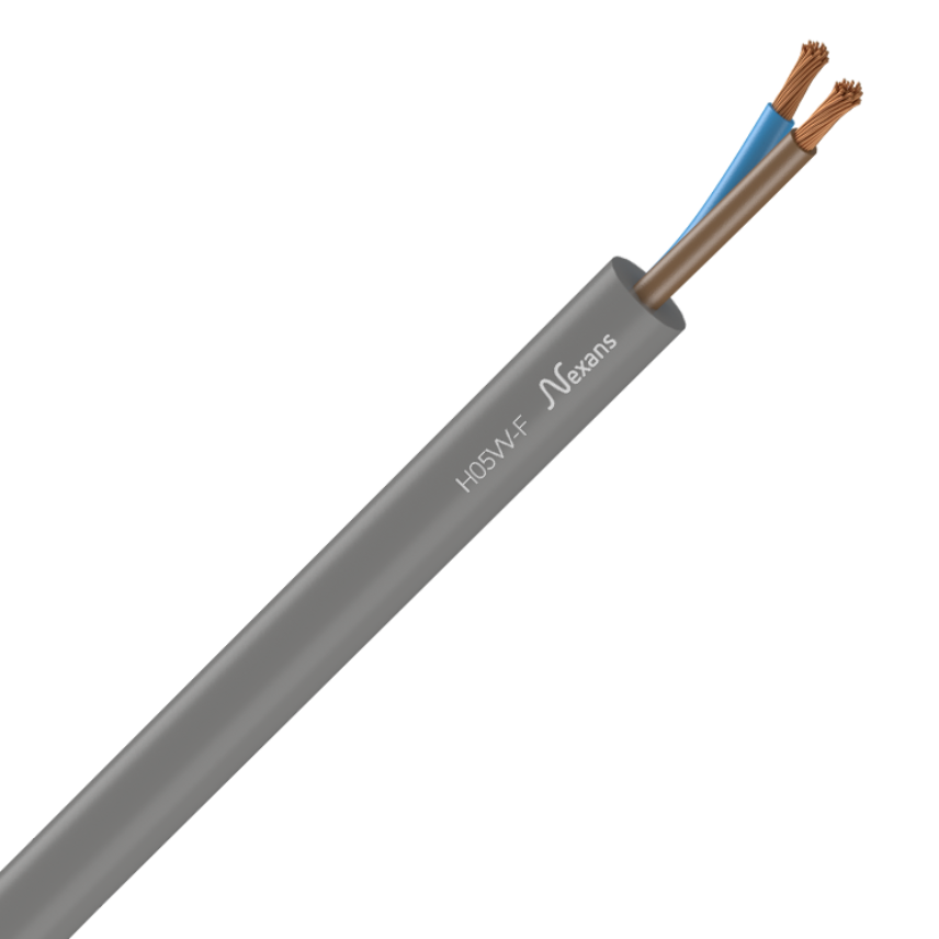 Nexans H05VV-F 2x1.5 GRIS  C100m