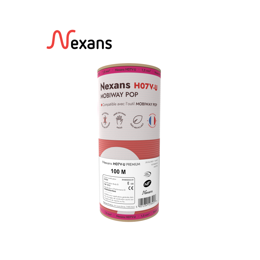Nexans H07V-U MOBIWAY POP 1x1.5 red D100