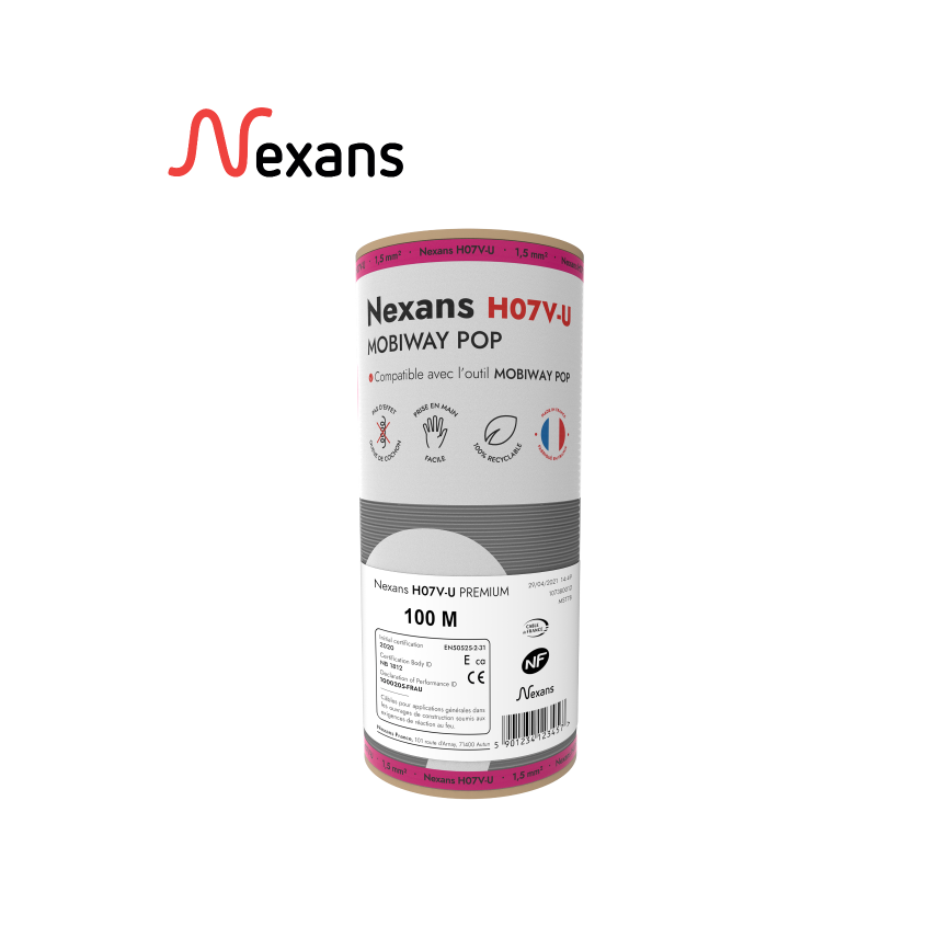 Nexans H07V-U MOBIWAY POP 1x1.5 black D100