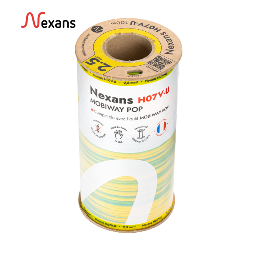 Nexans H07V-U MOBIWAY POP 1G2.5 green/yellow C100m