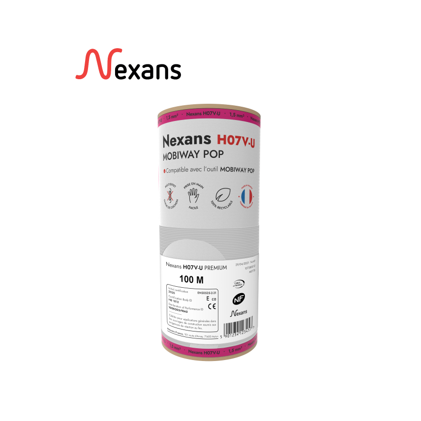 Nexans H07V-U MOBIWAY POP 1x1.5 brown D100