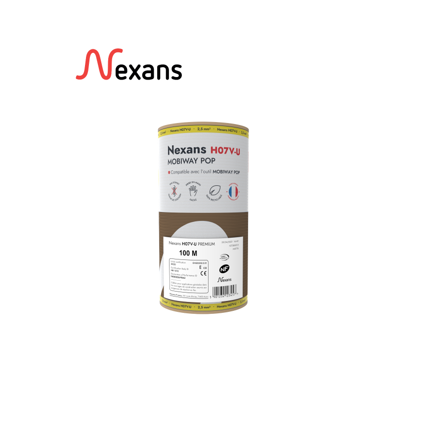 Nexans H07V-U MOBIWAY POP 1X2.5 brown C100m