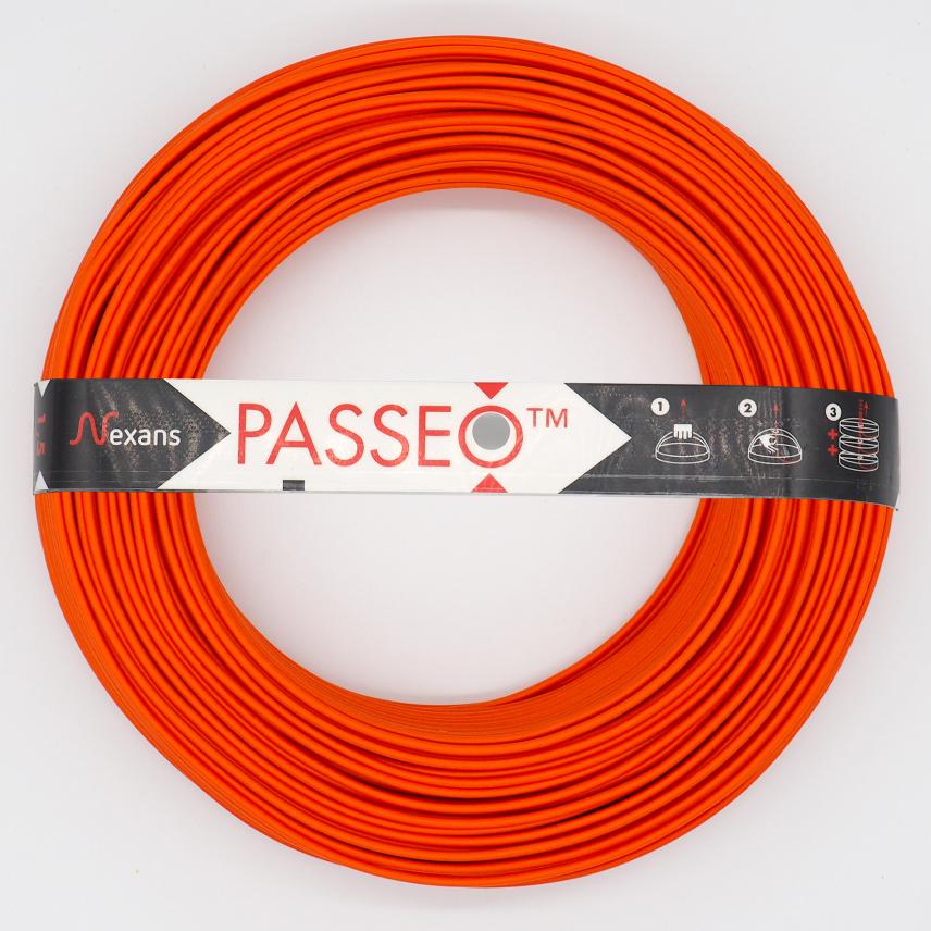 Nexans H07V-U PASSEO 1X2.5 ORANGE C100m