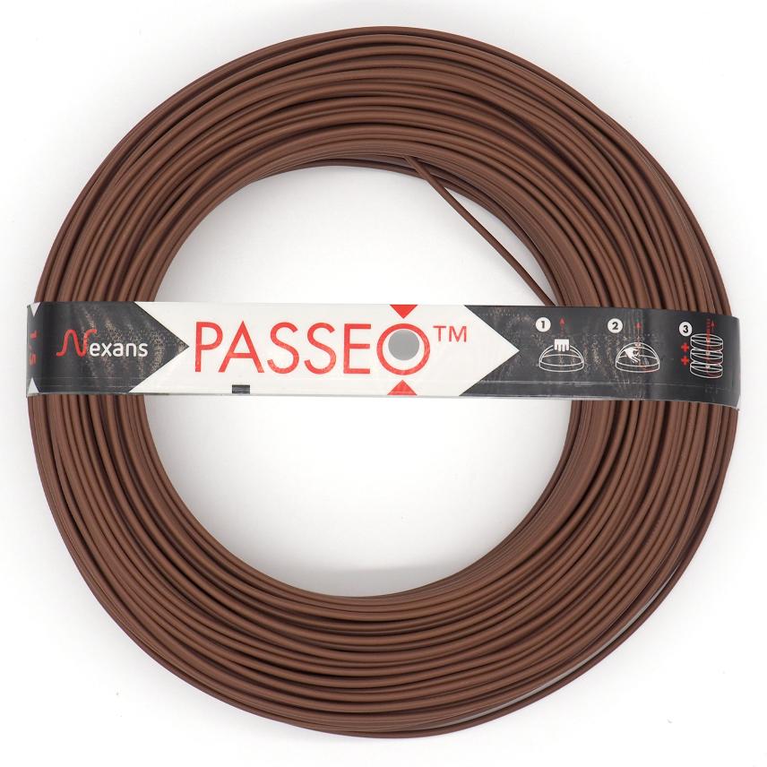 Nexans H07V-U PASSEO 1X2.5 BRUN C100m