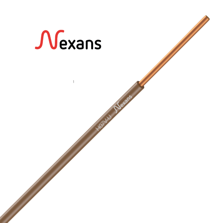 Nexans H07V-U PASSEO 1X2.5 BRUN C100m