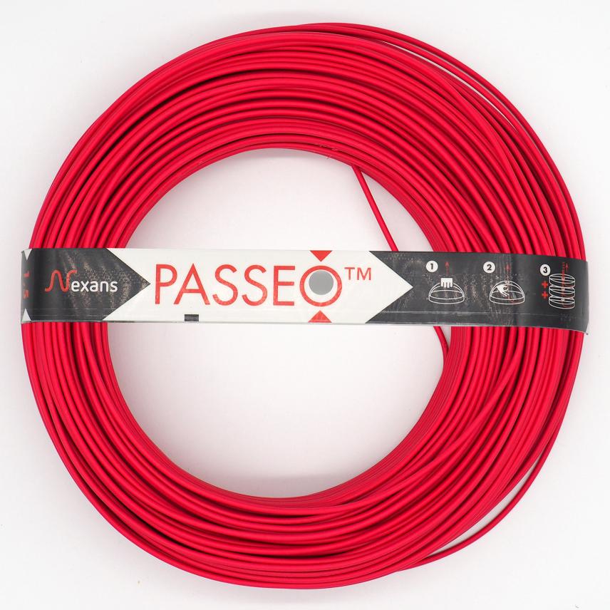 Nexans H07V-U PASSEO 1X1.5 ROUGE C100m