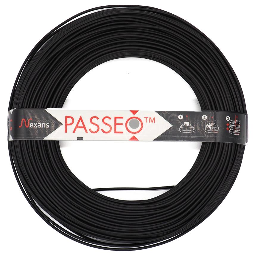 Nexans H07V-U PASSEO 1X1.5 NOIR C100m